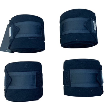 Equestrian Stockholm Fleece Polo Wraps in Black