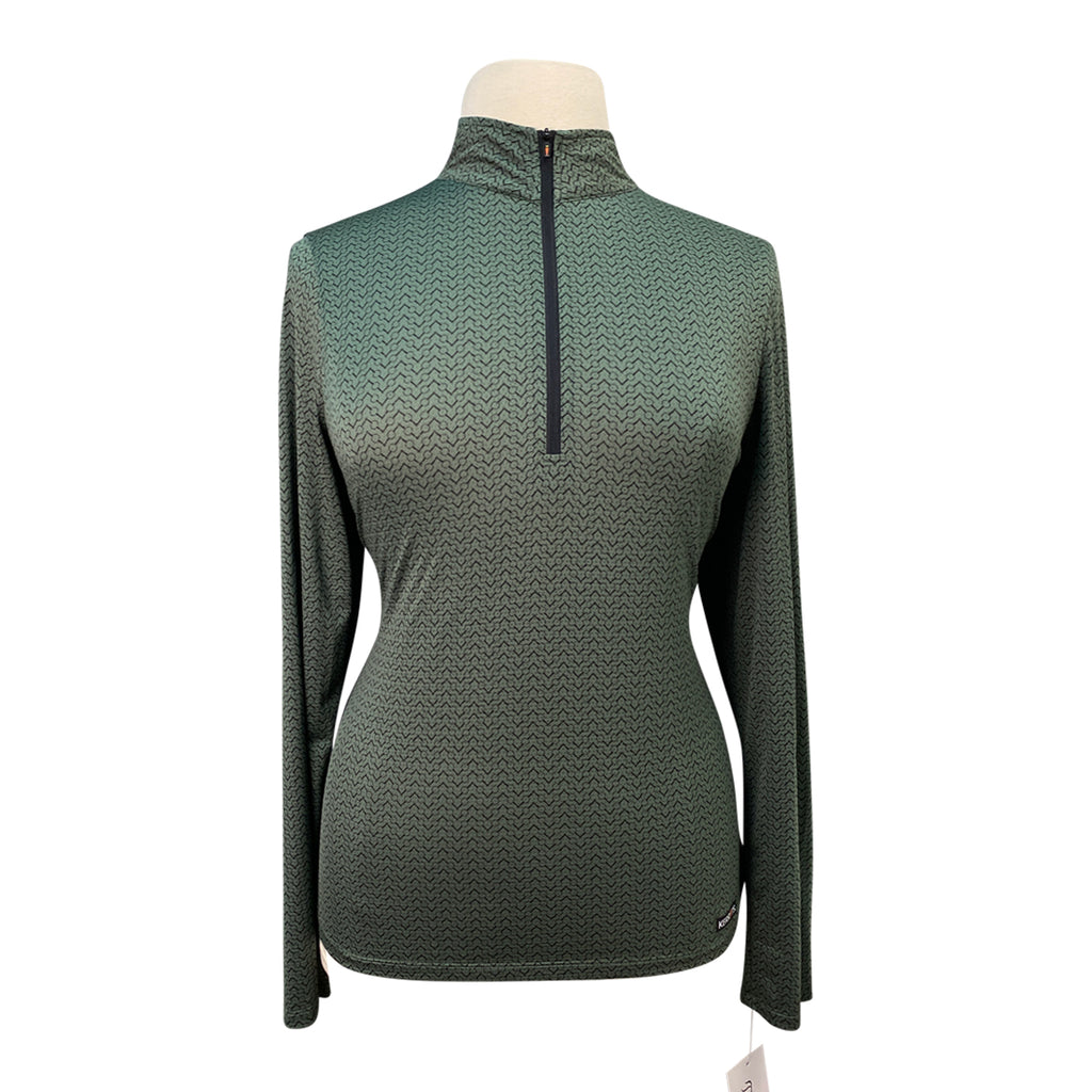 Kerrits Ice Fill Long Sleeve Shirt in Green Bits - Women's Small
