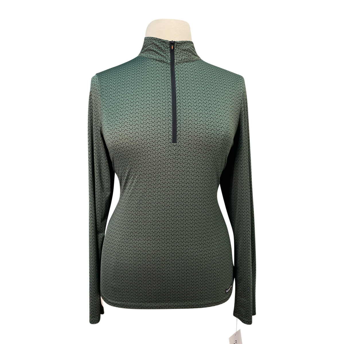 Kerrits Ice Fill Long Sleeve Shirt in Green Bits - Women's Small