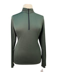 Kerrits Ice Fill Long Sleeve Shirt in Green Bits - Women's Small