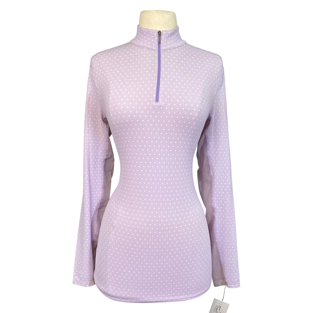 Dover Saddlery 'CoolBlast' Sunshirt in Lavender Polka Dots