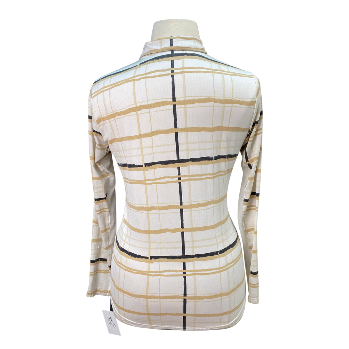 San Soleil Printed Sunshirt UV 50 in White/Tan Paint Plaid