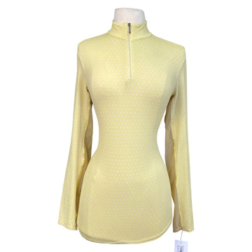 Dover Saddlery 'CoolBlast' Sunshirt in Yellow/Polka Dots