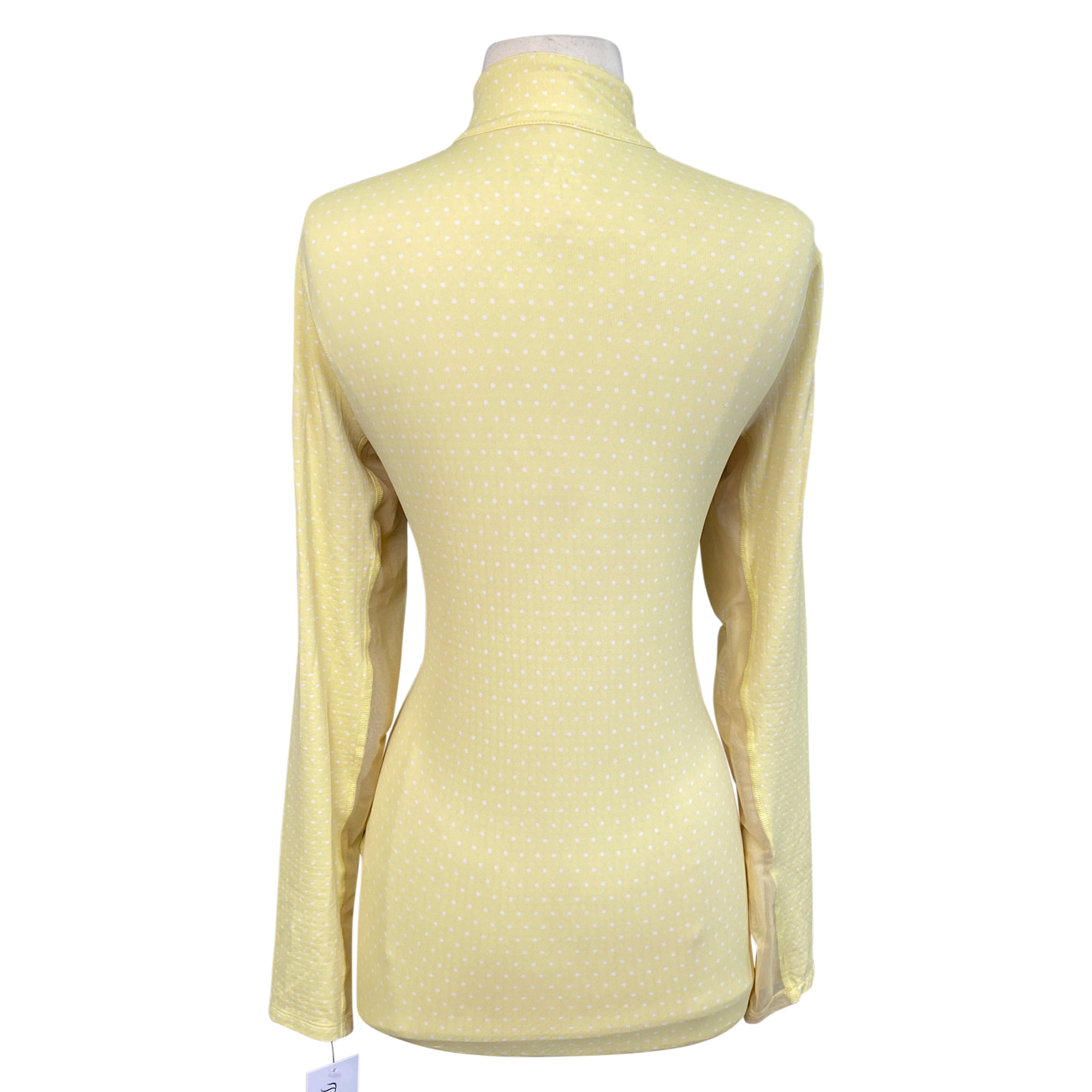 Back of Dover Saddlery &#39;CoolBlast&#39; Sunshirt in Yellow/Polka Dots