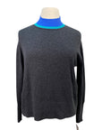 Hannah Childs 'Paloma' Mock Neck Sweater in Carbon Color Black