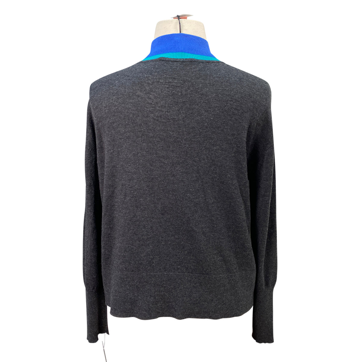 Hannah Childs 'Paloma' Mock Neck Sweater in Carbon Color Black