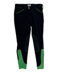Dover Saddlery Wellesley Classic Piped Knee-Patch Breech in Navy