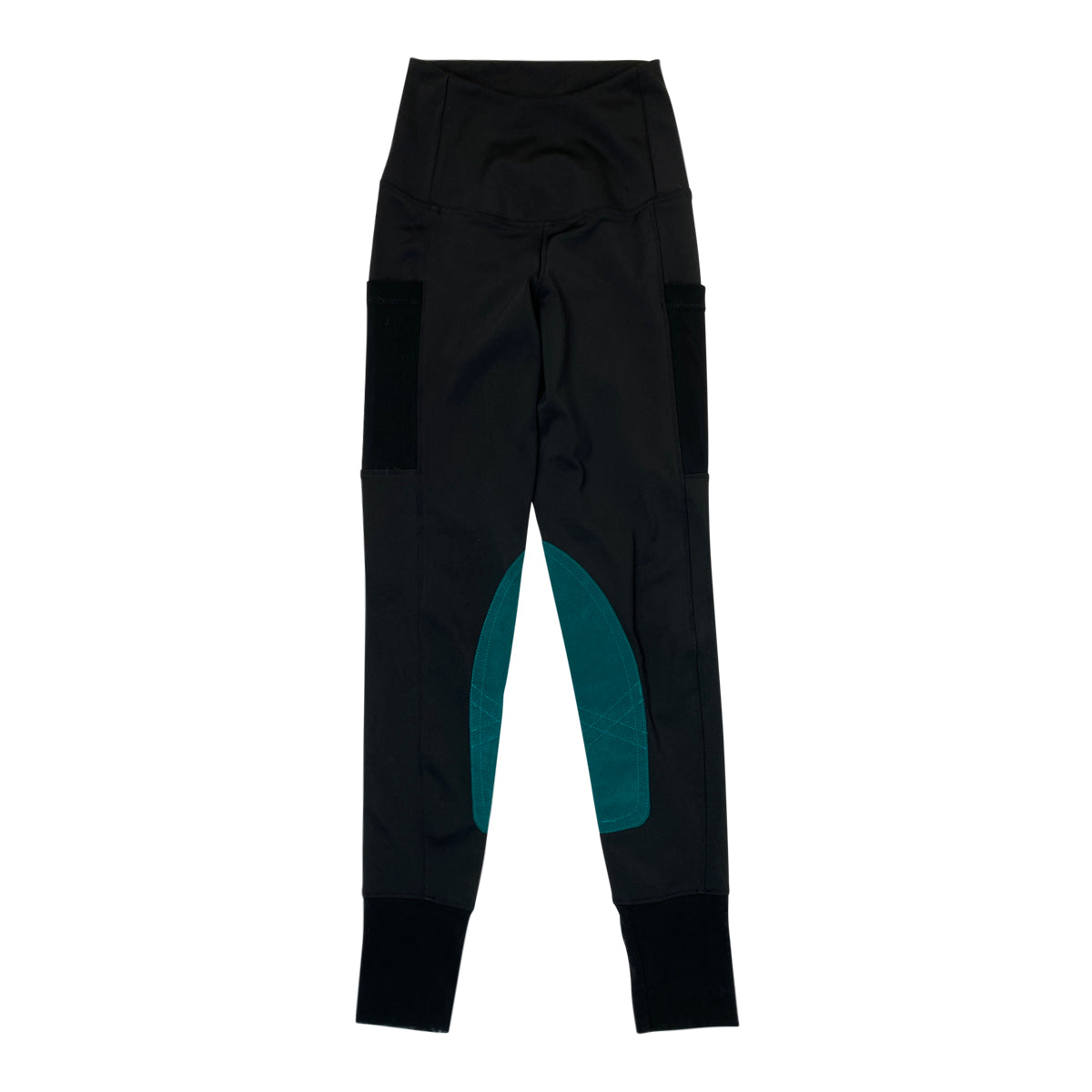 BOTORI 'Kate' Riding Tights in Black/Aqua