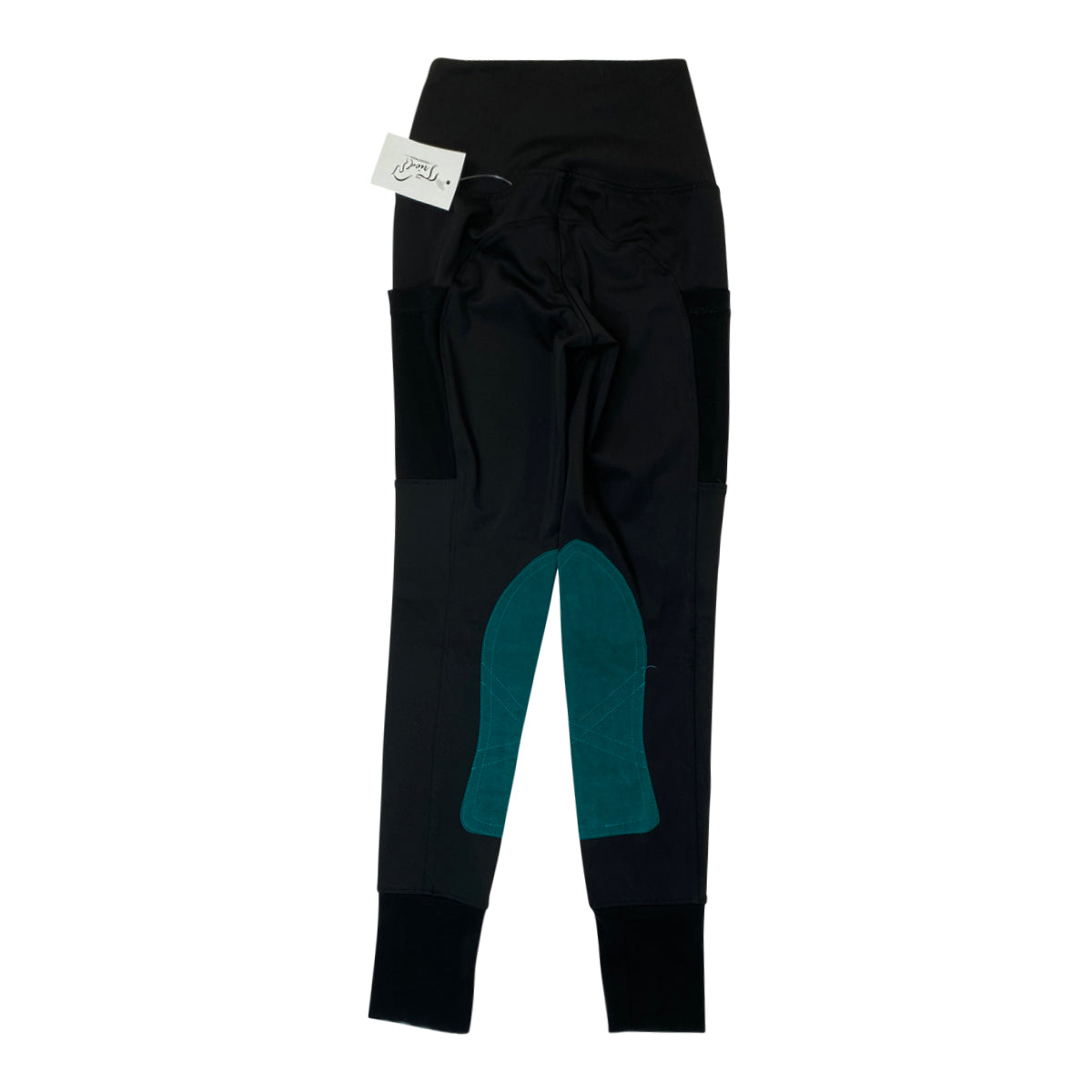 BOTORI 'Kate' Riding Tights in Black/Aqua