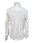 Equine Couture Kelsey Show Shirt in White/Aqua Geo