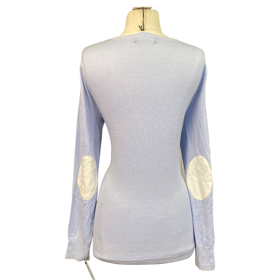 Essex Classics 'Trey' V-Neck Sweater in Pale Sky