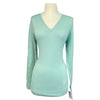 Essex Classics 'Trey' V-Neck Sweater in Sage/Grey