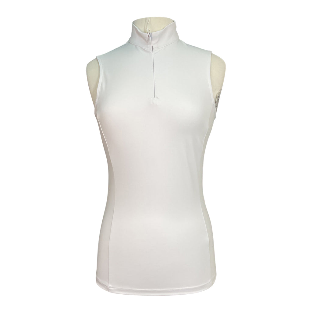 TKEQ 'Quinn' Sleeveless Competition Shirt in White - Women's XS