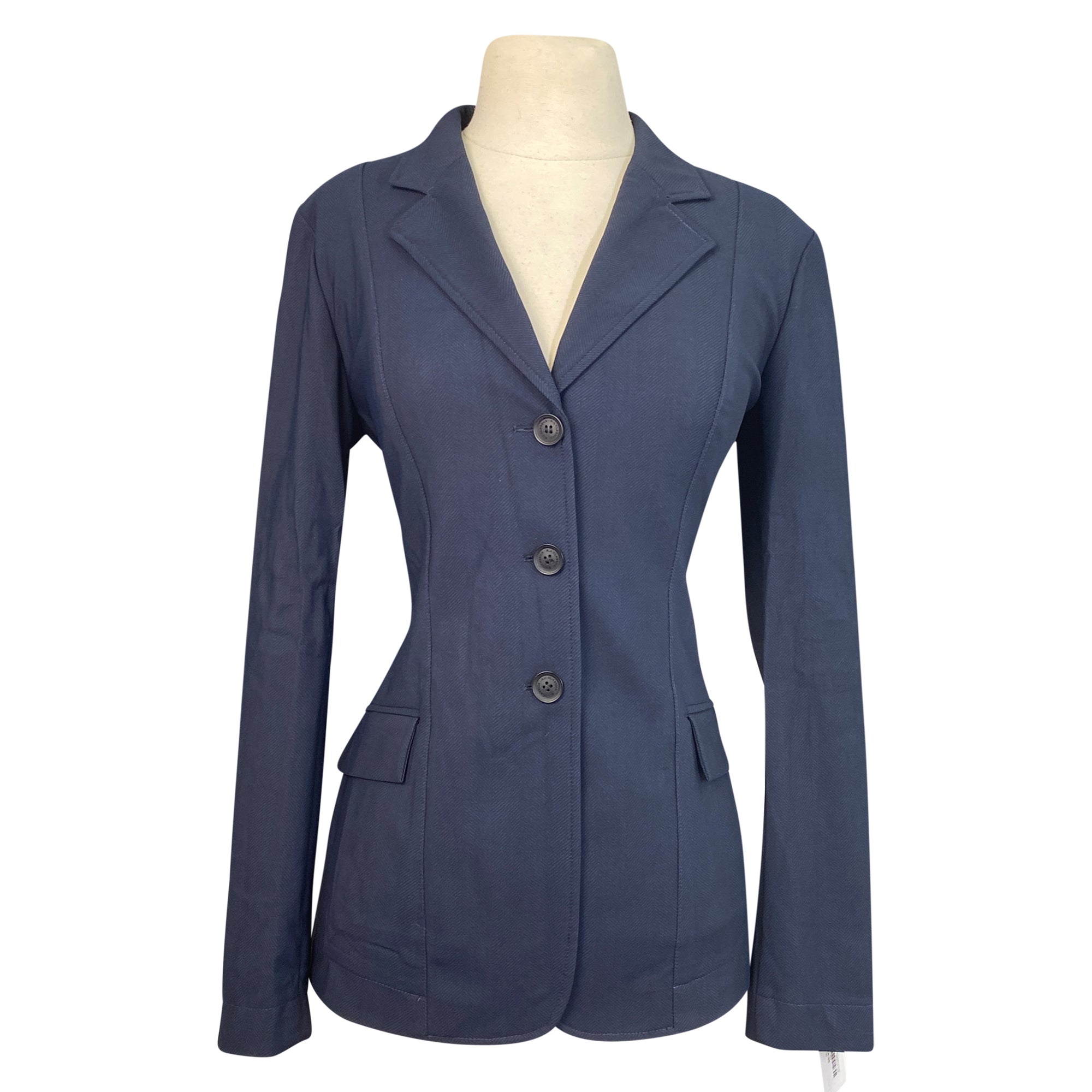 RJ Classics 'Monterey' Orange Label Show Coat in Navy Herringbone - Women's 10R