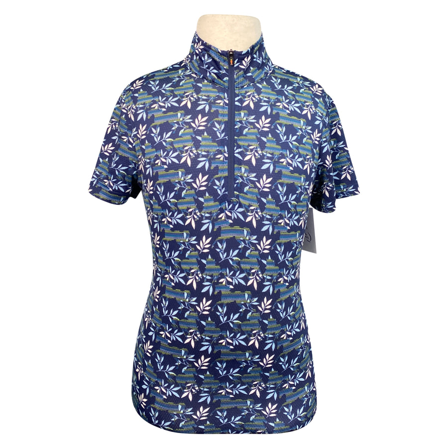 Kerrits IceFil Lite Tank in Navy/Green Leaves