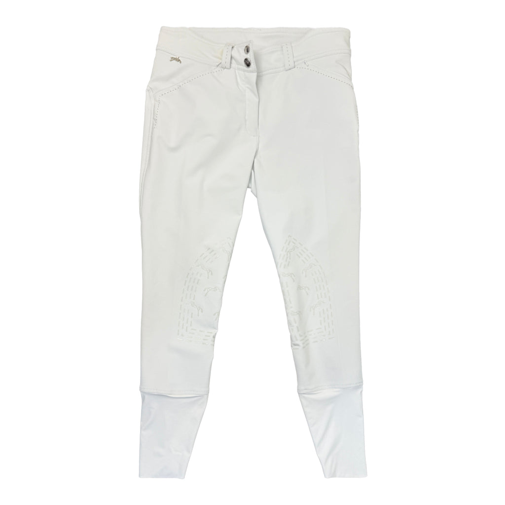 Penélope Knee Patch Breeches in White