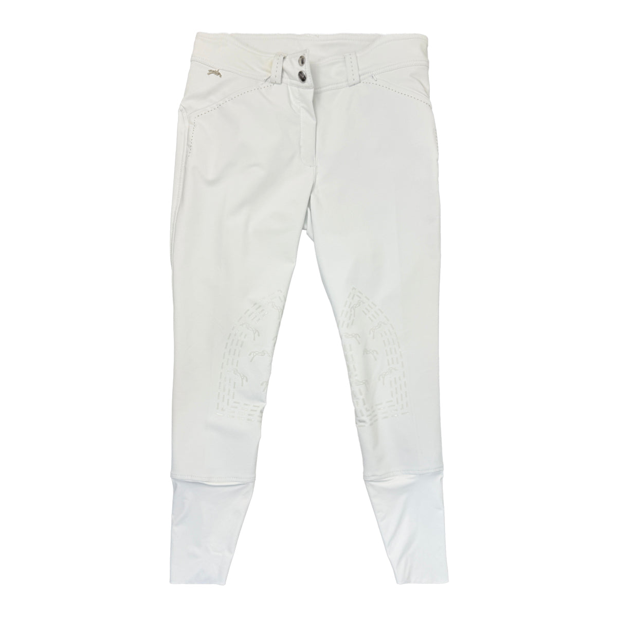 Penélope Knee Patch Breeches in White