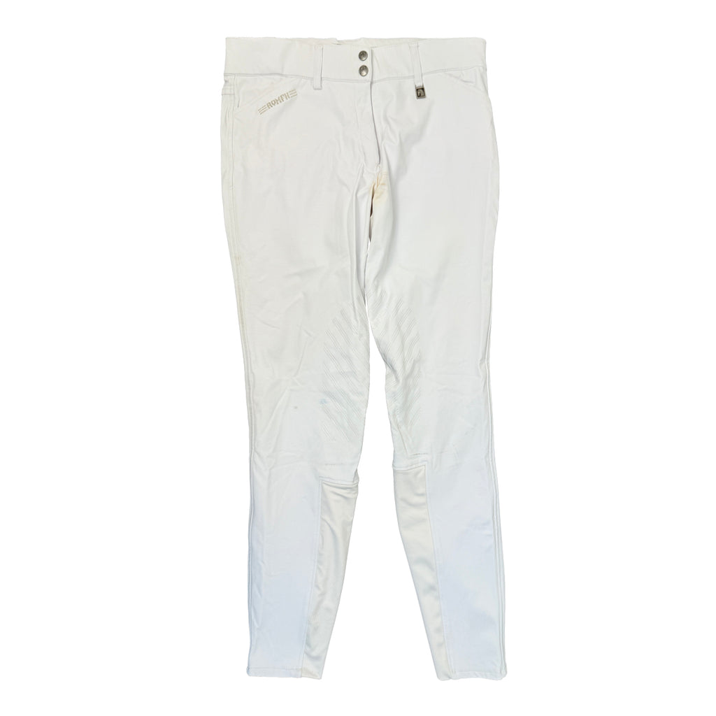 Romfh 'Sarafina' Knee Patch Breeches in White