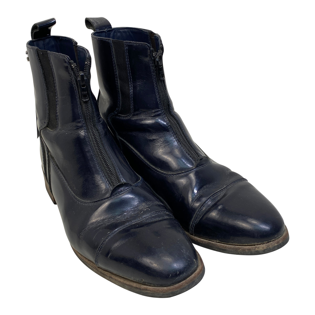 Gallors Major Zip Premium Paddock Boots in Patent Navy