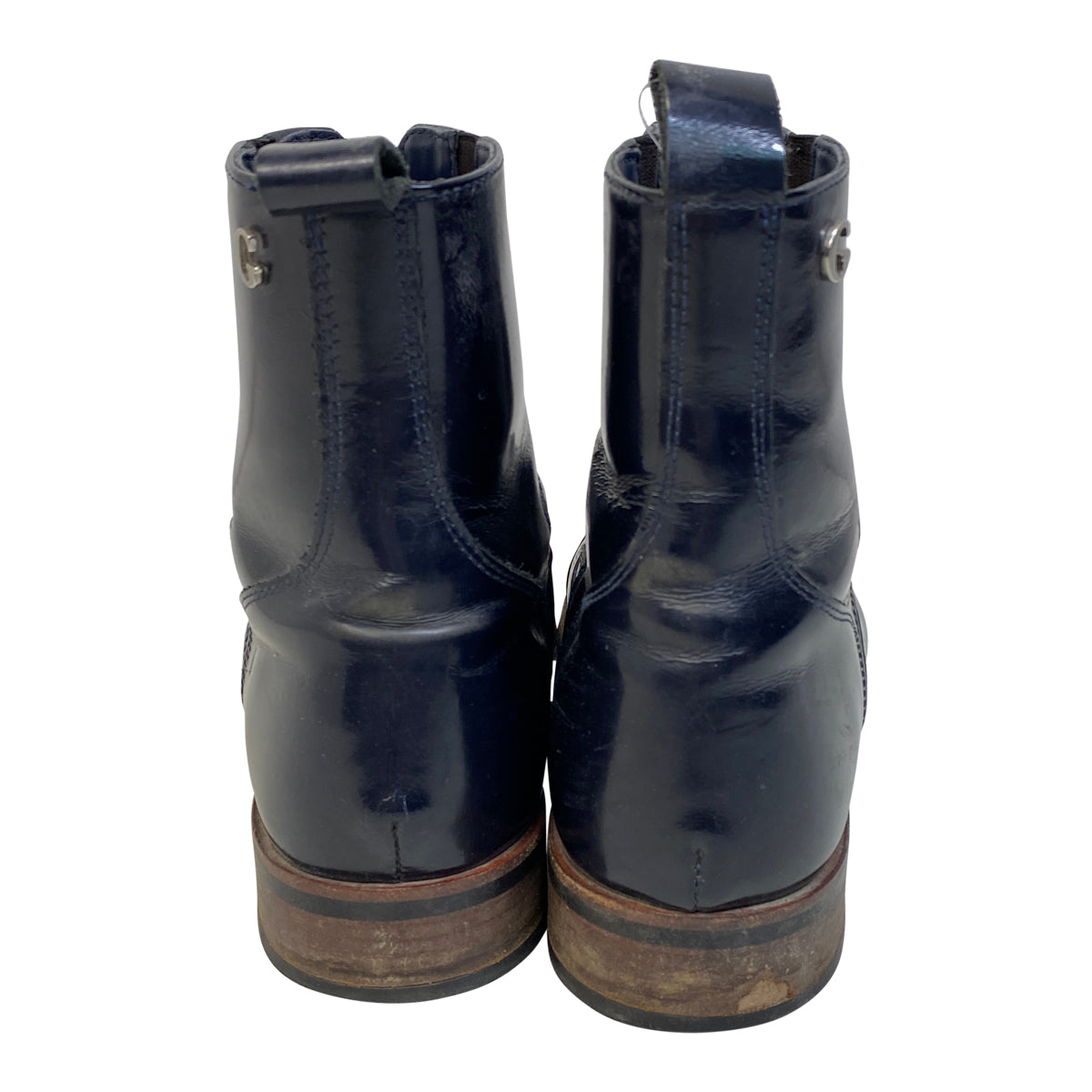 Gallors Major Zip Premium Paddock Boots in Patent Navy