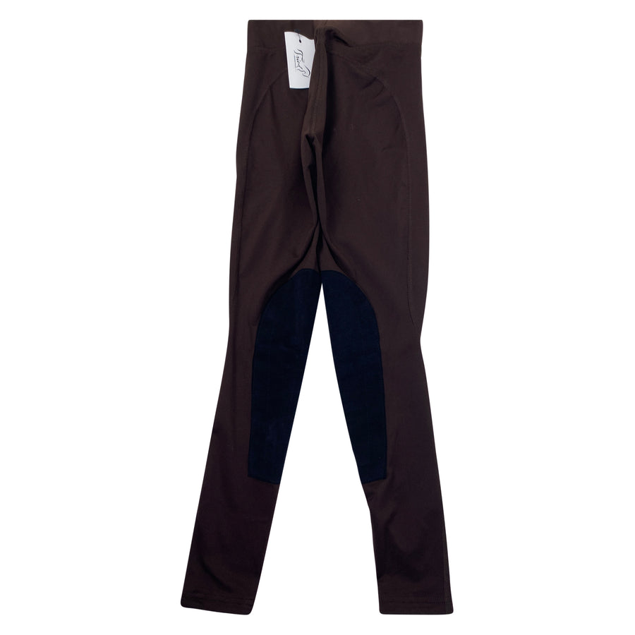 Back of Kerrits 'Momentum' Knee Patch Tights in Mahogany