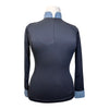 Halter Ego 'Roxana' Riding Shirt  in Black/Blue