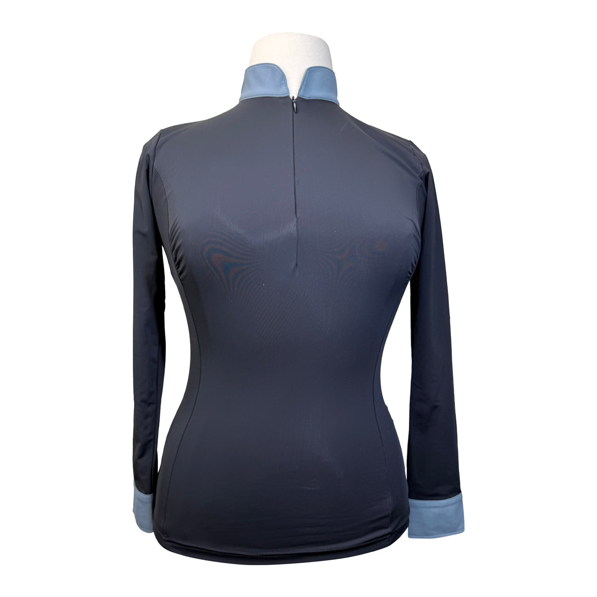 Halter Ego 'Roxana' Riding Shirt  in Black/Blue