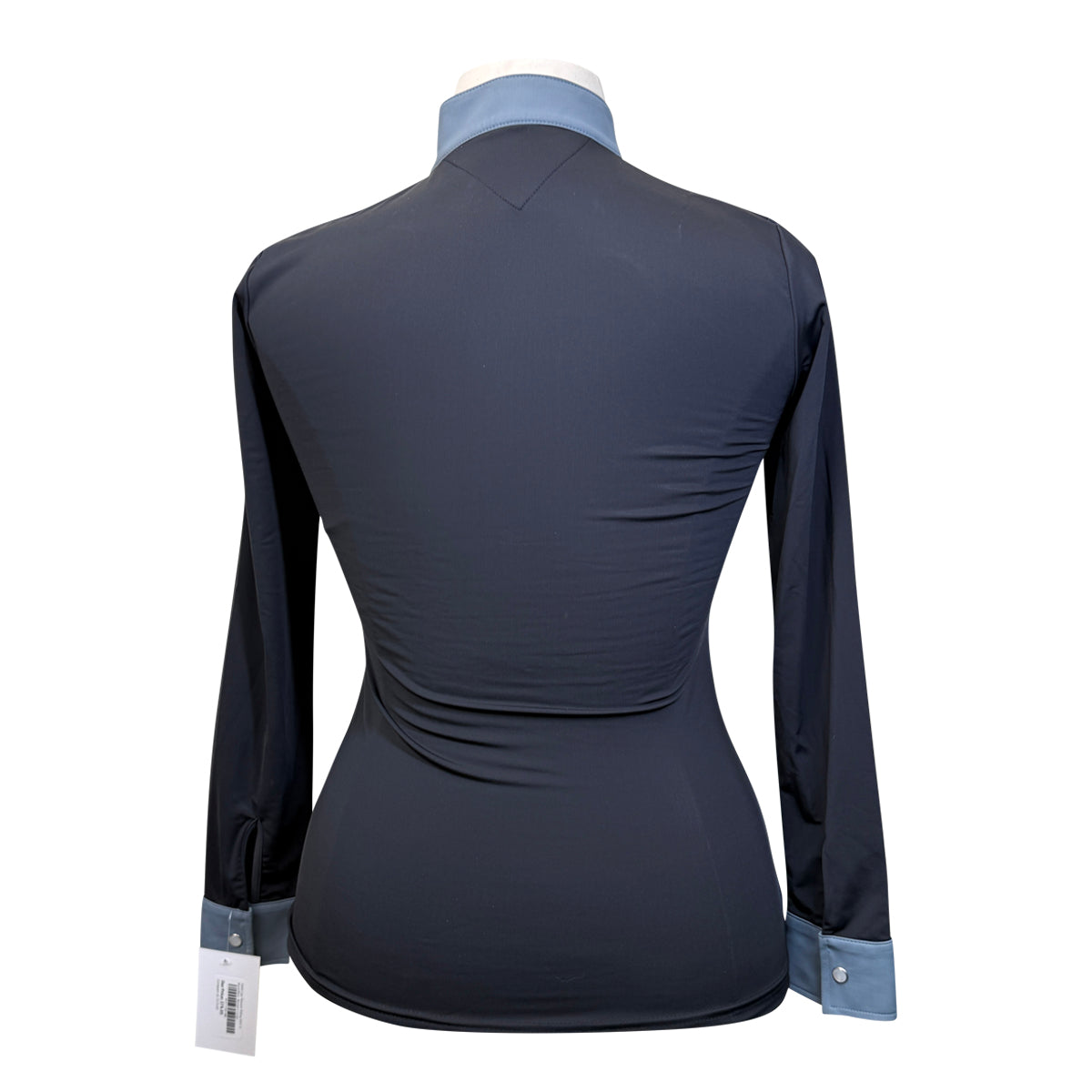 Halter Ego 'Roxana' Riding Shirt  in Black/Blue