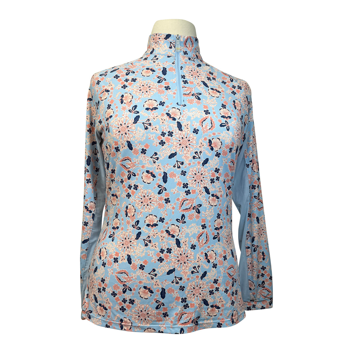 Kastel Denmark Long Sleeve Sun Shirt in Blue/Pink Flowers