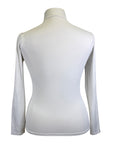 Penelope 'Bruges' Long Sleeve Polo in White