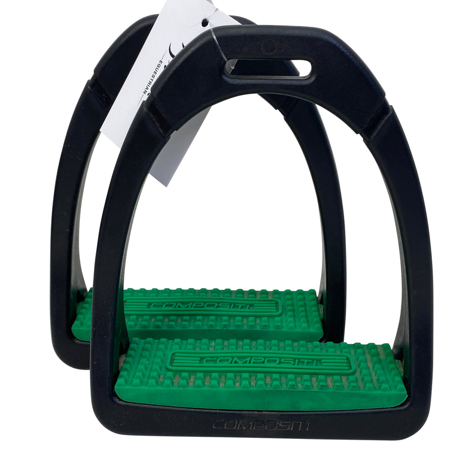 Compositi Premium Lightweight Stirrup Irons in Black/Green