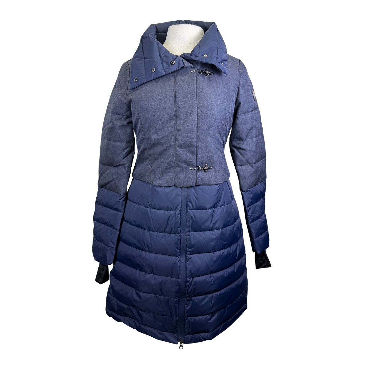 AA Platinum 'Venezia' Long Padded Coat in Navy