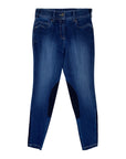Ariat Whipstitch Denim Knee Patch Breeches in Blue Denim