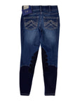 Ariat Whipstitch Denim Knee Patch Breeches in Blue Denim