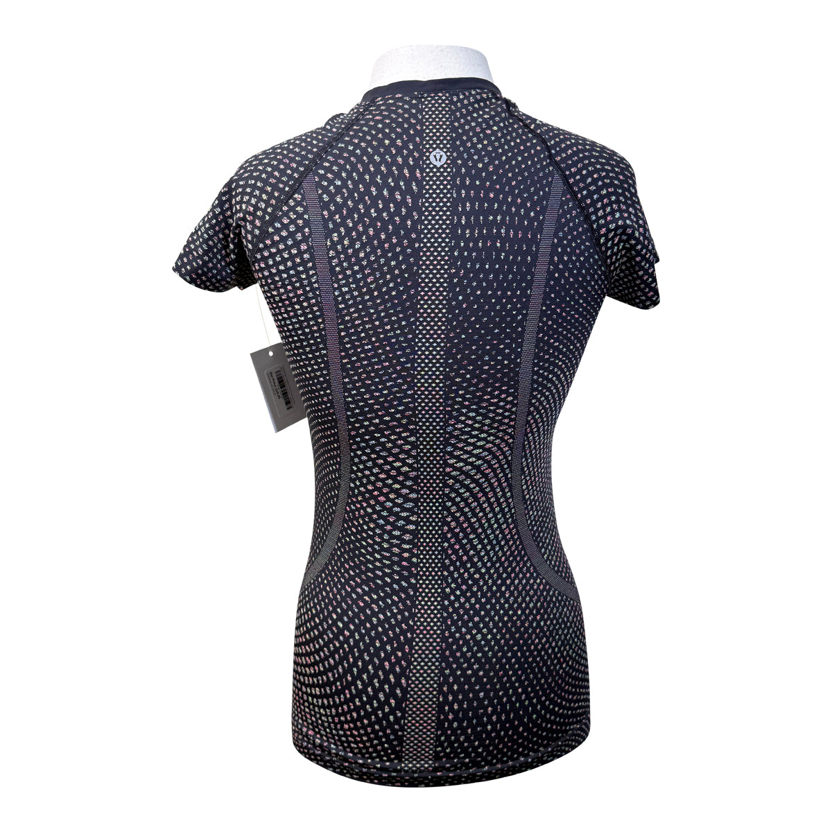 Lululemon Swiftly Short Sleeve Active Shirt in Black/Rainbow Dots