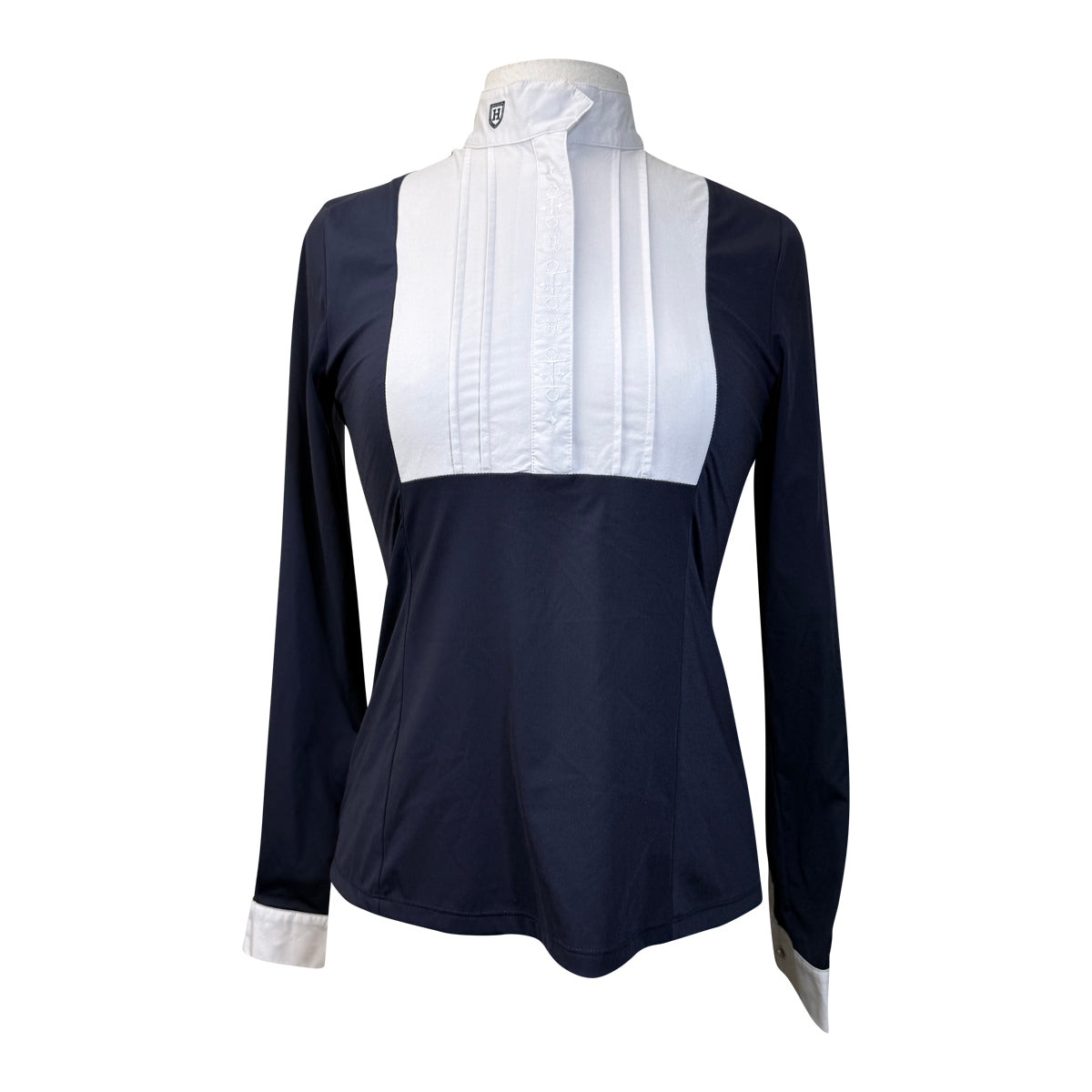 Harrison Howard Pleated Show Shirt in Navy