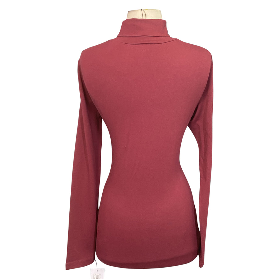 Back of Pikeur 'Sina' Turtleneck Pullover in Bordeaux