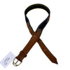 Clever with Leather Deluxe Belt in Chestnut/Navy Elastic