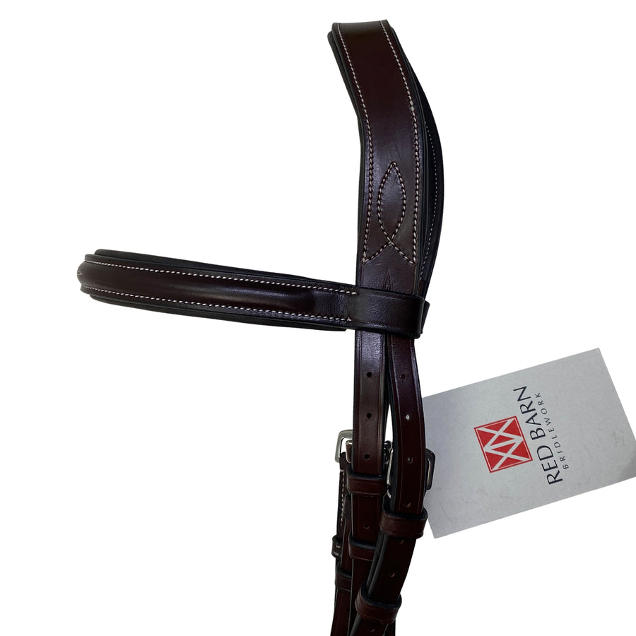 Red Barn 'Synergy' Fancy Stitched Bridle in Brown - Cob