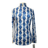 Cabana Life 1/4 Zip Top in Blue Ceramic