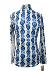 Cabana Life 1/4 Zip Top in Blue Ceramic