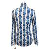 Cabana Life 1/4 Zip Top in Blue Ceramic