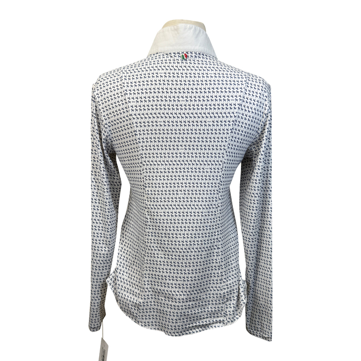 For Horses 'Griselda' Technical Show Shirt in White/Navy Horses