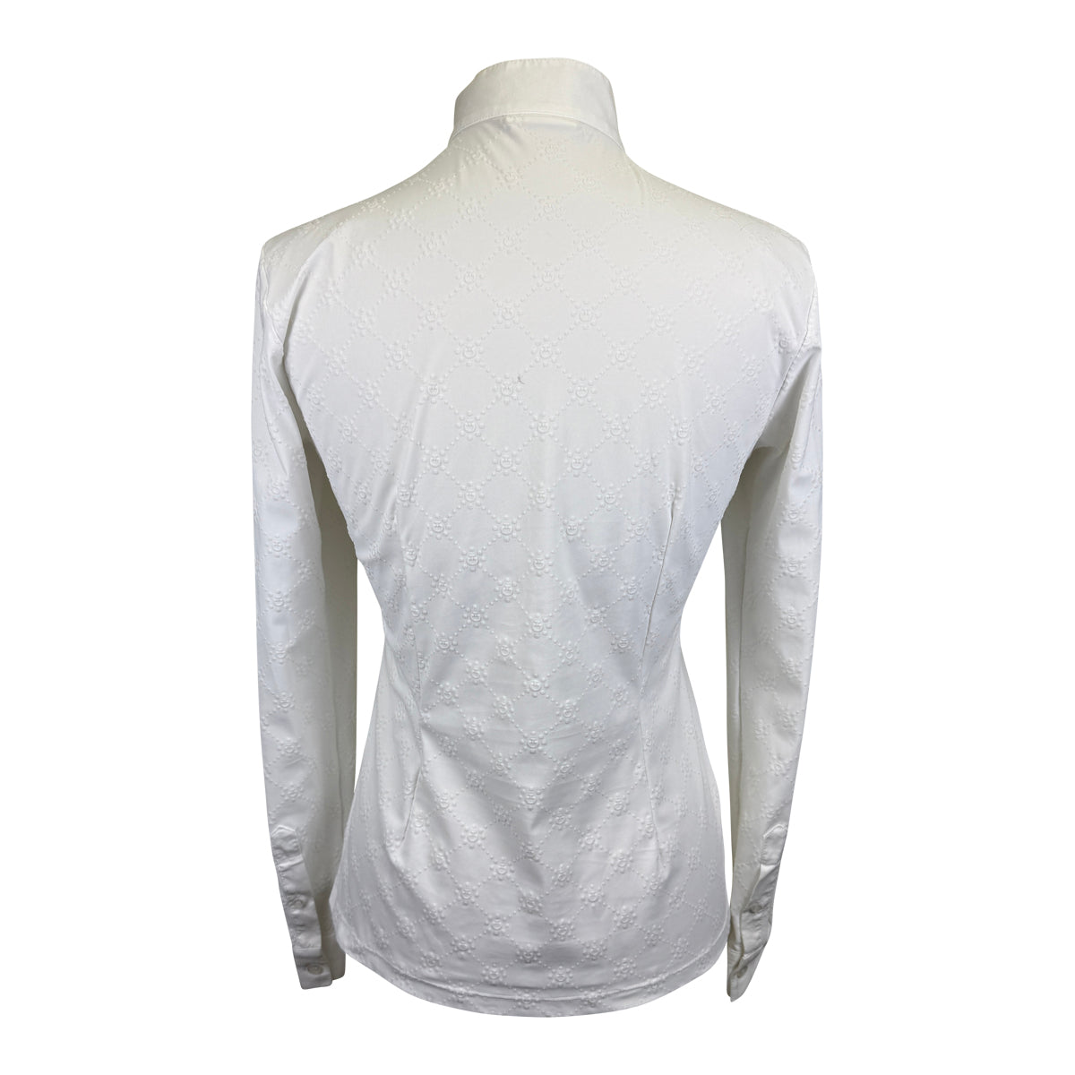 Cavalleria Toscana Embossed Long Sleeve Shirt in White