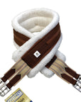 Toklat Passport Contoured English Girth in Brown/White - 42"
