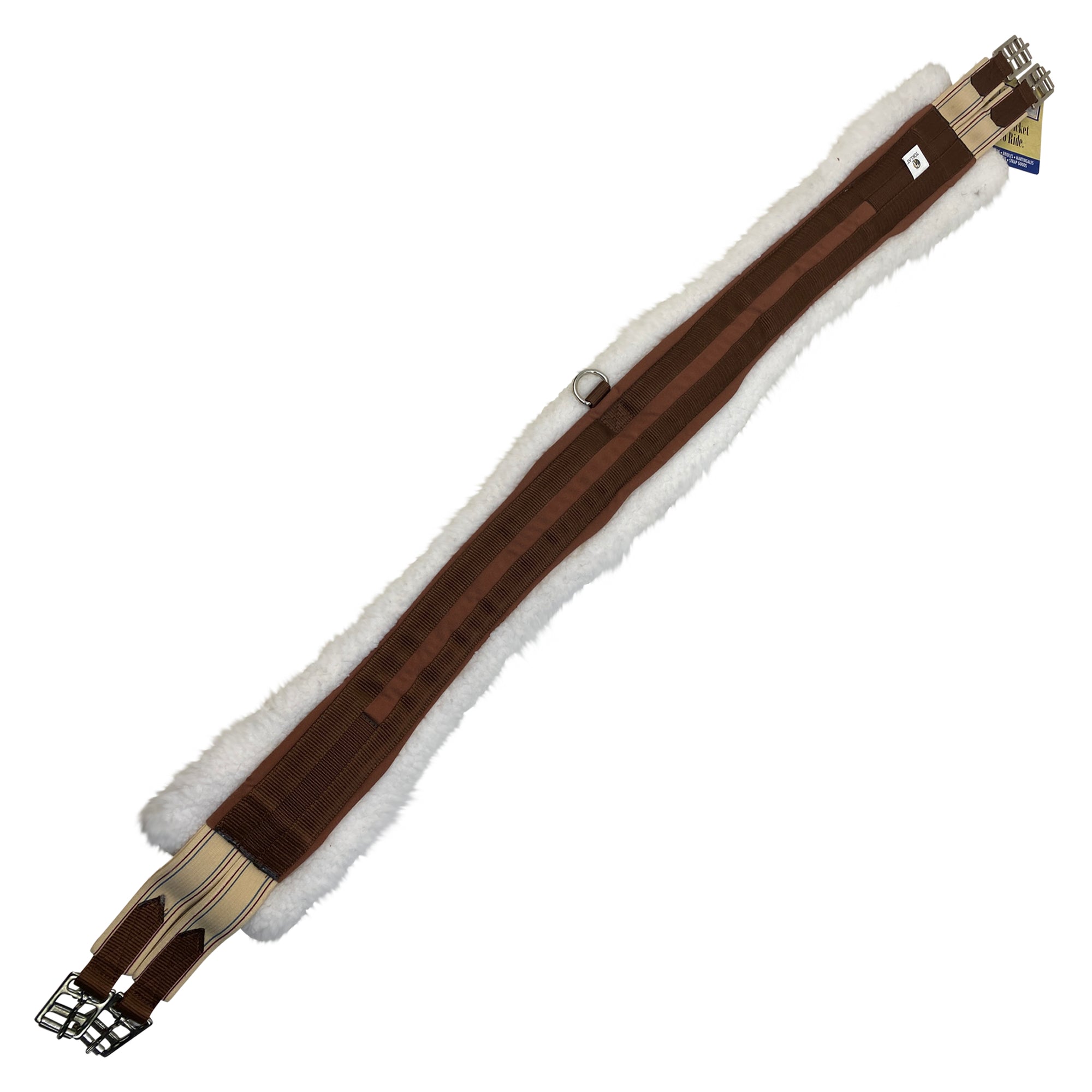 Toklat Passport Contoured English Girth in Brown/White - 42"