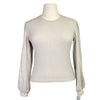 Front of Solid Citizen 'Elle' Thermal Long Sleeve Top in Oatmeal - Women's XL