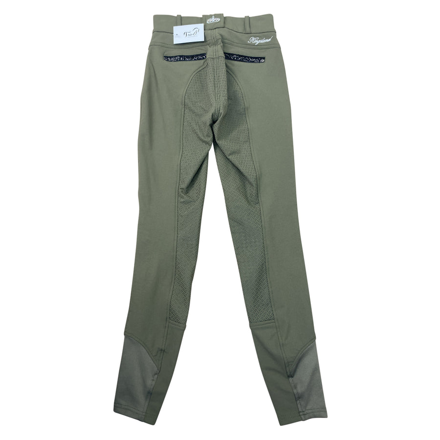 Back of Kingsland Glitz Full Grip Breeches in Rosemary