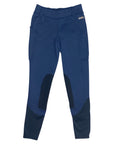 Kerrits 'Fleece Lite' Knee Patch Tights in Navy Gingham - Children's Small