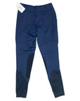 Kerrits 'Fleece Lite' Knee Patch Tights in Navy Gingham - Children's Small
